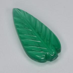 Ágata Verde cálido natural de 1.39 ct, Corte Flor, Transparente