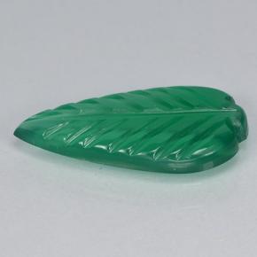 Ágata Verde cálido natural de 1.39 ct, Corte Flor, Transparente
