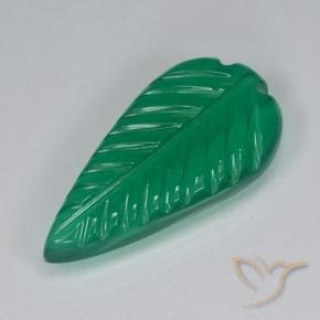 Ágata Verde cálido natural de 3.51 ct, Elegante, Translúcido