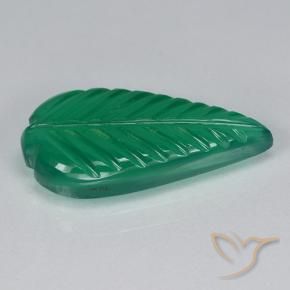 Ágata Verde cálido natural de 3.51 ct, Elegante, Translúcido