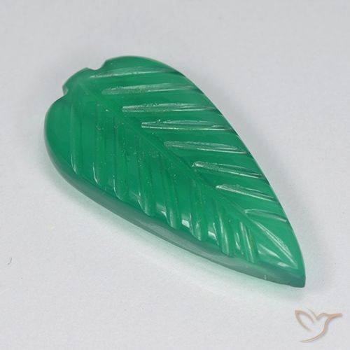 3.13ct Natural Verde cálido Ágata, Corte Flor, Translúcido