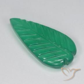 Ágata Verde cálido natural de 3.13 ct, Corte Flor, Translúcido