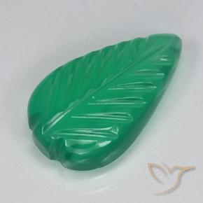 Ágata Verde cálido natural de 3.60 ct, Corte Flor, Translúcido