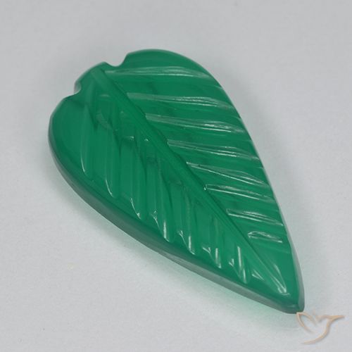 2.69ct Natural Verde cálido Ágata, Corte Flor, Translúcido