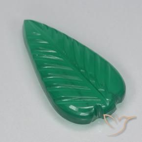 Ágata Verde cálido natural de 2.69 ct, Corte Flor, Translúcido