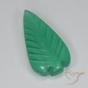 Ágata Verde medio natural de 2.83 ct, Corte Flor, Translúcido