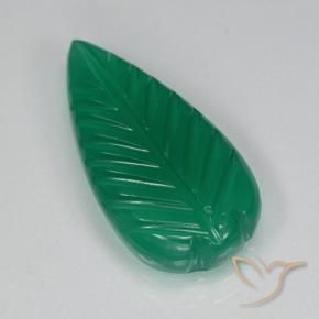 Ágata Verde bosque natural de 3.93 ct, Corte Flor, Translúcido