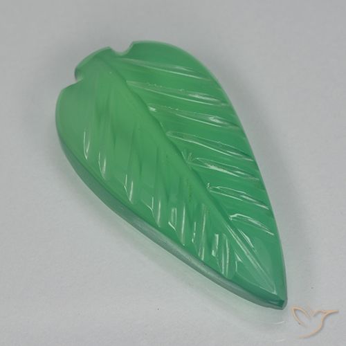 3.55ct Natural Verde amarillento Ágata, Corte Flor, Transparente