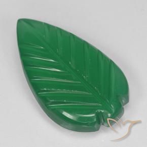 Ágata Verde medio natural de 3.88 ct, Corte Flor, Translúcido