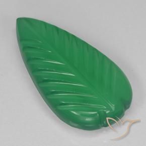 Ágata Verde cálido natural de 3.96 ct, Corte Flor, Transparente