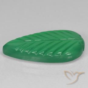 Ágata Verde cálido natural de 3.96 ct, Corte Flor, Transparente