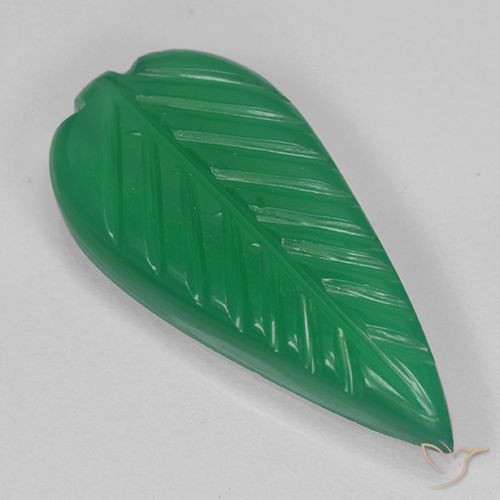 3.30ct Natural Verde cálido Ágata, Corte Flor, Translúcido