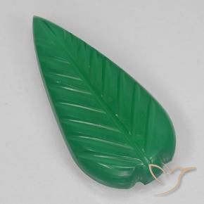 Ágata Verde cálido natural de 3.30 ct, Corte Flor, Translúcido