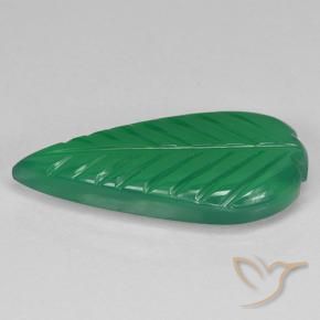 Ágata Verde cálido natural de 3.30 ct, Corte Flor, Translúcido