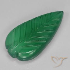 Ágata Verde bosque natural de 3.69 ct, Corte Flor, Translúcido