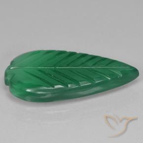 Ágata Verde bosque natural de 3.69 ct, Corte Flor, Translúcido