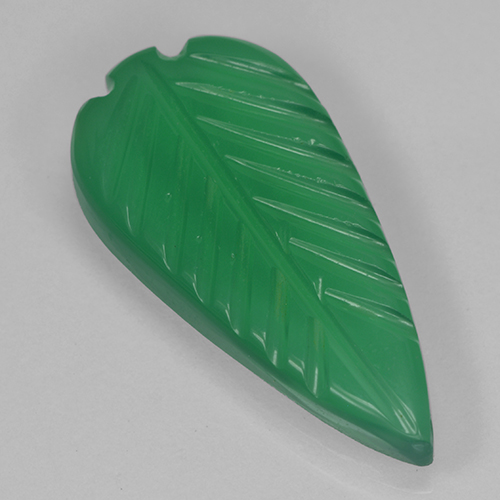 Ágata verde natural de 4,63 ct, corte flor, translúcido