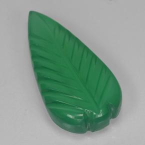 Ágata verde natural de 4,63 ct, corte flor, translúcido
