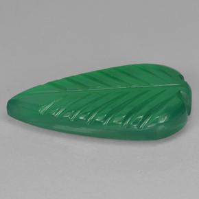 Ágata verde natural de 4,63 ct, corte flor, translúcido