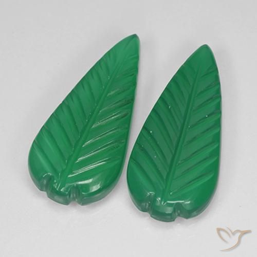 Gemas de ágata verde natural de 7,51 ct, forma elegante, translúcido