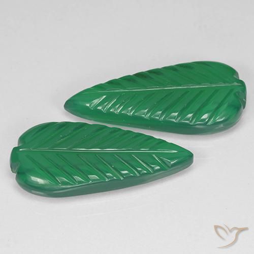 Gemas de ágata verde natural de 7,51 ct, forma elegante, translúcido