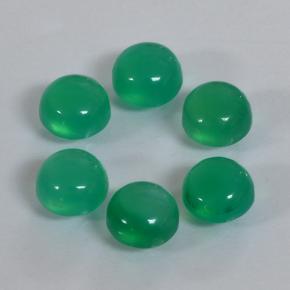 Gemas de ágata verde natural de 1,92 ct, corte redondo, translúcido