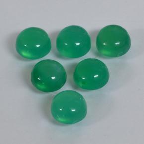 Gemas de ágata verde natural de 1,92 ct, corte redondo, translúcido