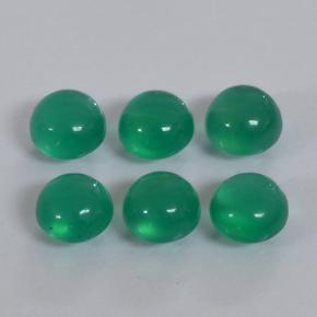 Gemas de ágata verde natural de 1,69 ct, corte redondo, translúcido