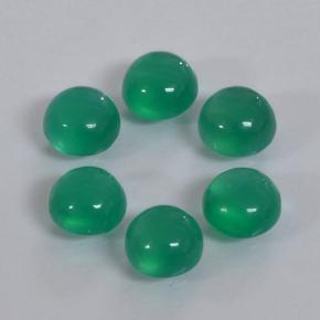 Gemas de ágata verde natural de 1,69 ct, corte redondo, translúcido