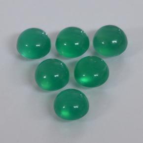 Gemas de ágata verde natural de 1,69 ct, corte redondo, translúcido