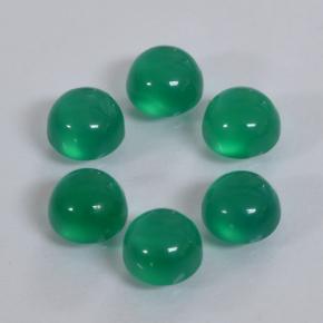 Gemas de ágata verde natural de 1,92 ct, corte redondo, translúcido