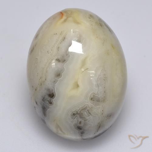 Ágata multicolor natural de 17,95 ct, corte óvalo, opaco