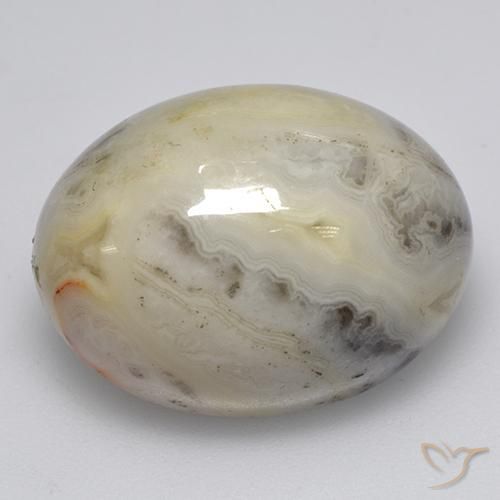Ágata multicolor natural de 17,95 ct, corte óvalo, opaco