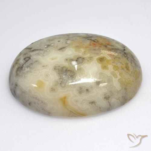 Ágata Multicolor natural de 45.62 ct, Ovalada, Opaco