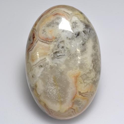 Ágata multicolor natural de 60,20 ct, corte óvalo, opaco