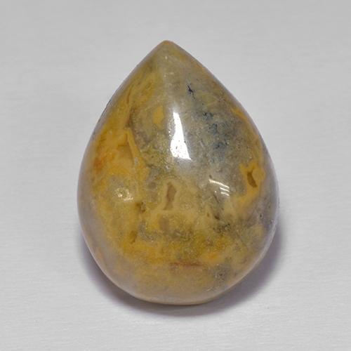 Ágata multicolor natural de 8,66 ct, en forma de pera, opaco