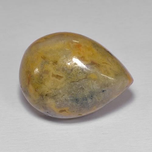 Ágata multicolor natural de 8,66 ct, en forma de pera, opaco