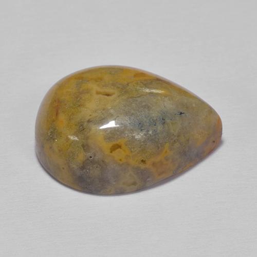 Ágata multicolor natural de 8,66 ct, en forma de pera, opaco