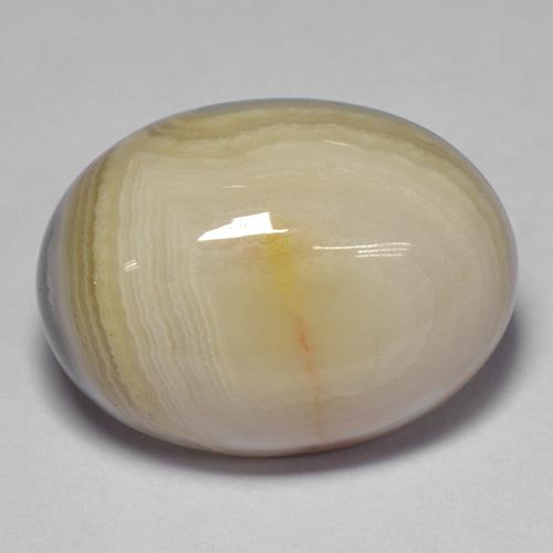 Ágata multicolor natural de 19,56 ct, corte óvalo, opaco