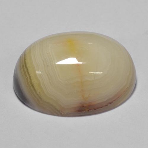 Ágata multicolor natural de 19,56 ct, corte óvalo, opaco