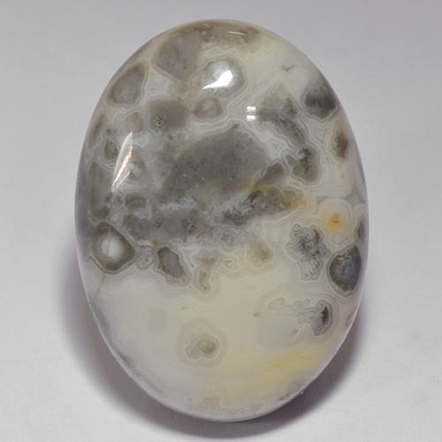 Ágata multicolor natural de 39,51 ct, corte óvalo, opaco