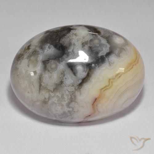 Ágata Multicolor natural de 45.27 ct, Ovalada, Opaco