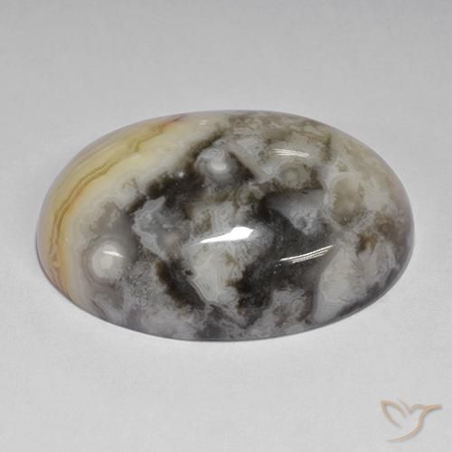 Ágata Multicolor natural de 45.27 ct, Ovalada, Opaco