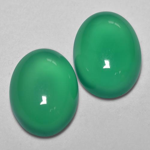 Gemas de Ágata Verde trébol natural de 2.58 ct, Corte Óvalo, Transparente
