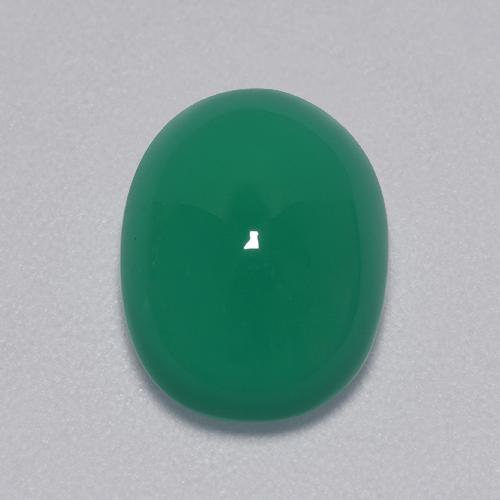 Ágata verde natural de 3,39 ct, corte óvalo, translúcido