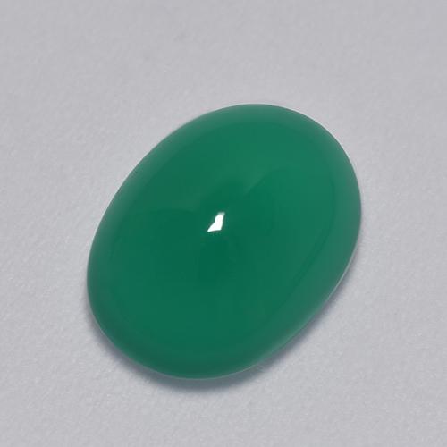 Ágata verde natural de 3,39 ct, corte óvalo, translúcido