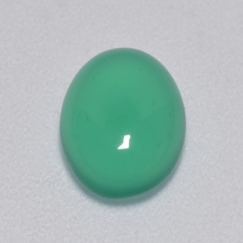 Ágata verde natural de 1,58 ct, corte óvalo, transparente