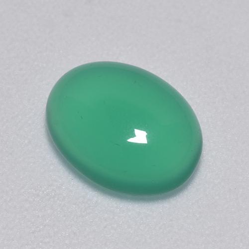 Ágata verde natural de 1,58 ct, corte óvalo, transparente