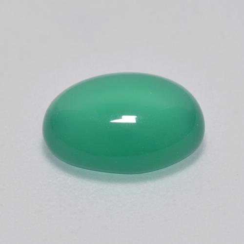 Ágata verde natural de 1,58 ct, corte óvalo, transparente