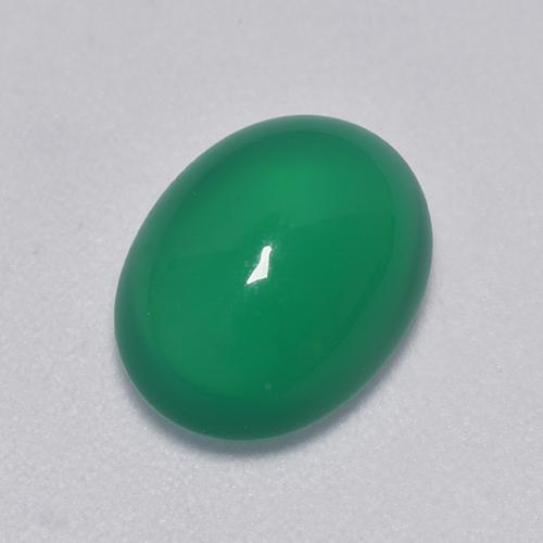 Ágata verde natural de 2,81 ct, corte óvalo, transparente